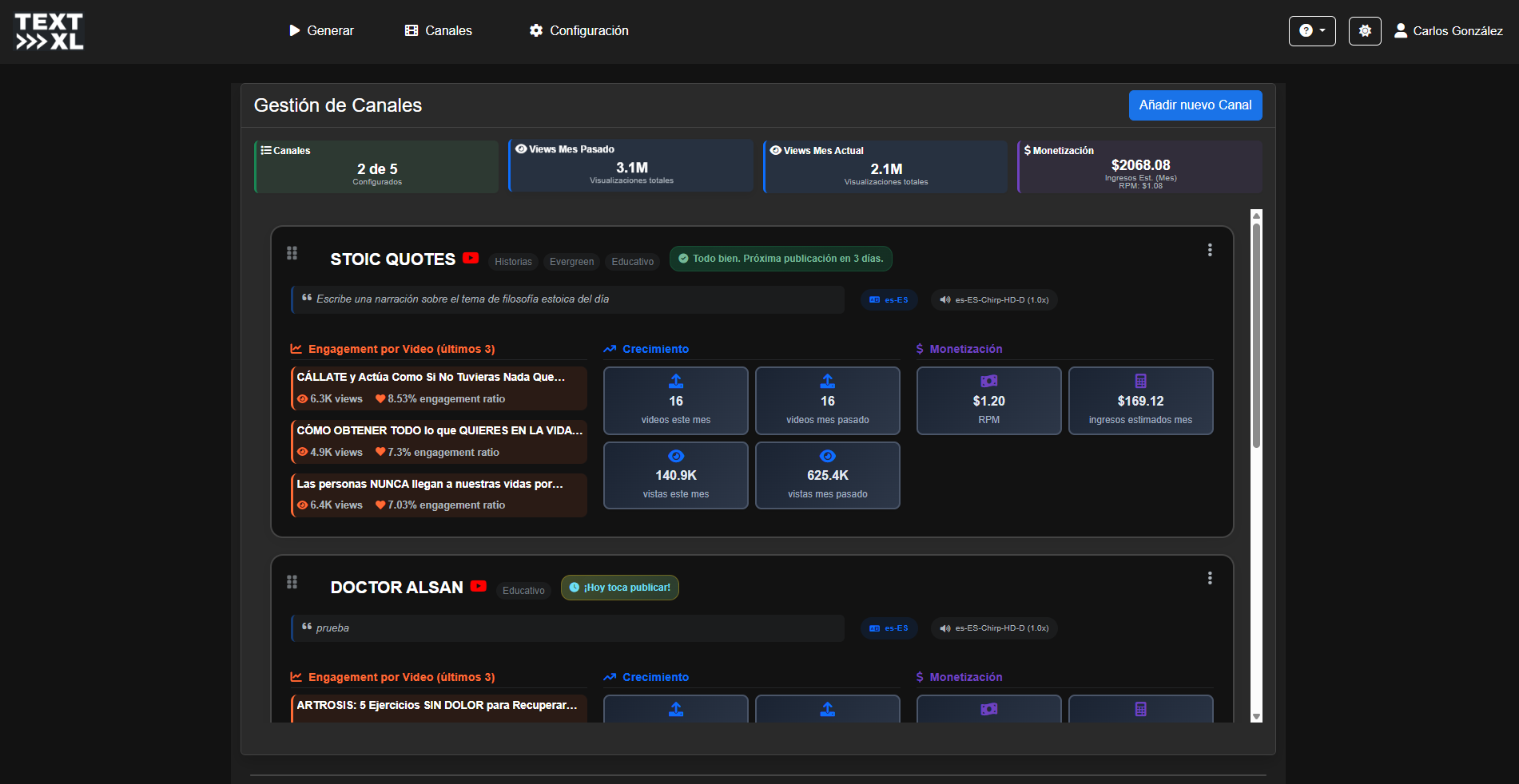 Dashboard TEXT-XL